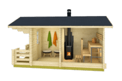 Pihasauna Piha-Tuuri 10 pukuhuoneella ja etuterassilla - Image 3