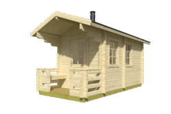 Pihasauna Piha-Tuuri 10 pukuhuoneella ja etuterassilla - Image 2