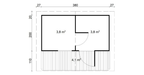 Pihasauna Hannu pukuhuoneella ja etuterassilla - Image 4