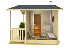 Pihasauna Hannu pukuhuoneella ja etuterassilla - Image 2