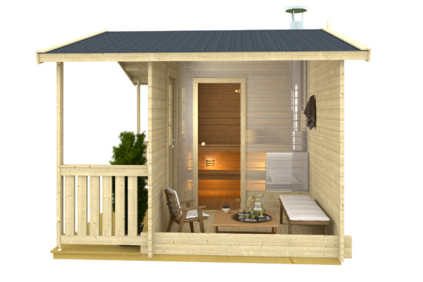 Pihasauna Hannu pukuhuoneella ja etuterassilla - Image 2