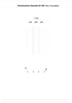Kylpytynnyri Standard, Ø 180, harmaa kansi - Image 3