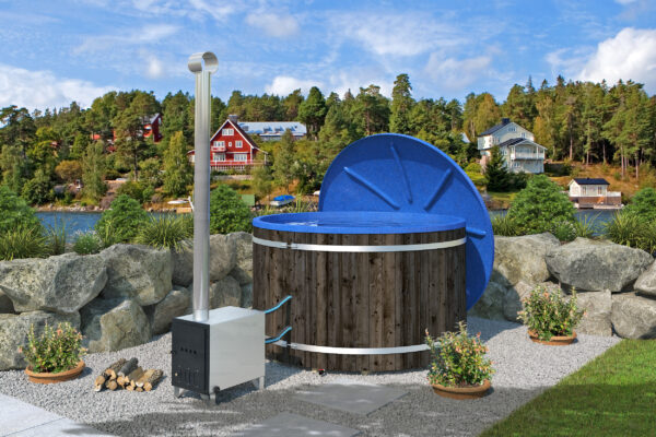 Kylpytynnyri Premium, Ø 207 sinisen graniitin värinen kansi - Image 1