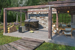 Kylpytynnyri Standard, Ø 180, harmaa kansi