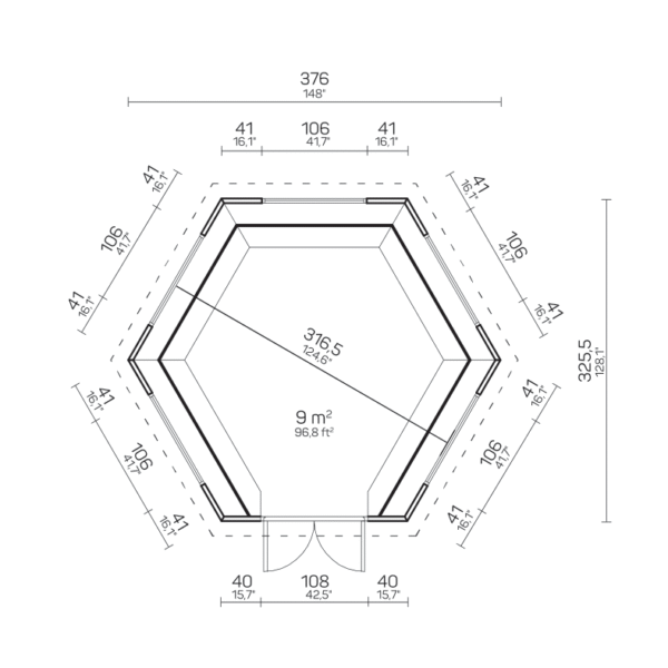 Huvimaja ALBA 9 m² grillillä - Image 4