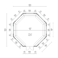 Huvimaja DANA 17 m² grillillä - Image 4