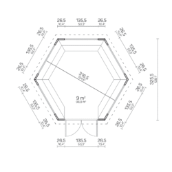 Huvimaja IRIS 9 m² isoilla ikku- noilla - Image 4