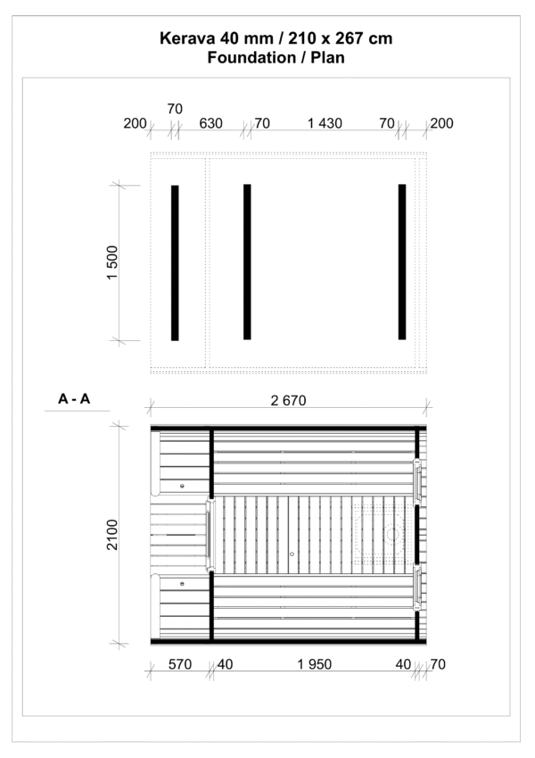 Tynnyrisauna Kerava 210 x 267 cm - Image 4