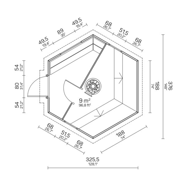 Kris_plan Kotasauna KRIS 9m - Image 4
