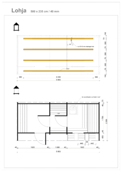 Ovaalisauna Lohja, 3 huonetta 500 x 235 cm - Image 4