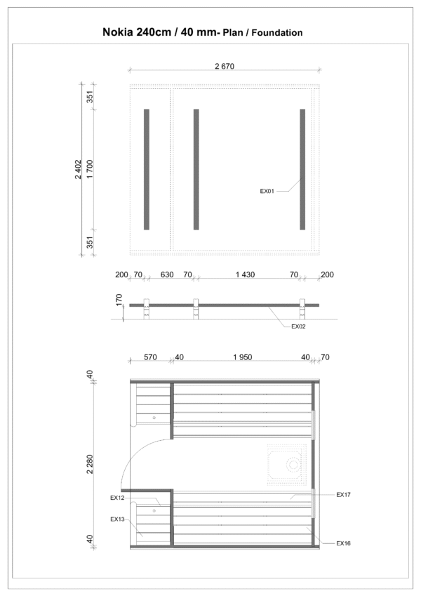 Tynnyrisauna Nokia 240 x 267 cm - Image 4