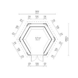 Huvimaja NORA 6 m² grillillä - Image 4