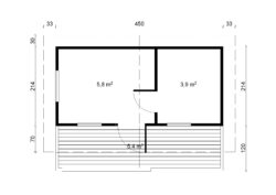 Valmissauna Piha-Tuuri 15 pukuhuoneella ja etuterassilla - Image 4