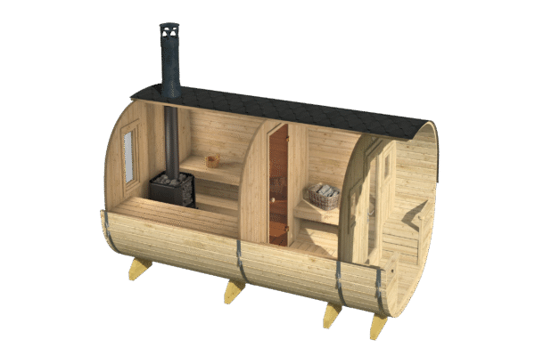 Tynnyrisauna Pori 240 x 400 cm - Image 3