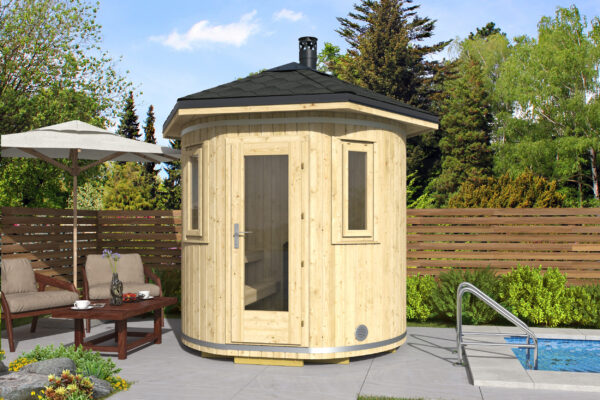 Pystytynnyrisauna Tornio Ø 240 cm - Image 4