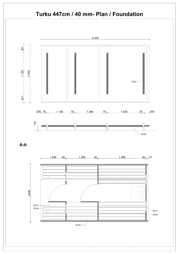 Tynnyrisauna Turku 240 x 447 cm - Image 4