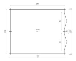 Hirsilato DAISY 20m2 rakomalli, vinot sivu- seinät - Image 3