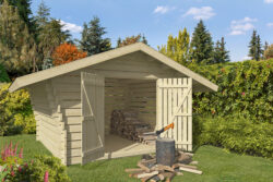 Hirsilato DAISY 10m2 rakomalli, vinot sivu- seinät