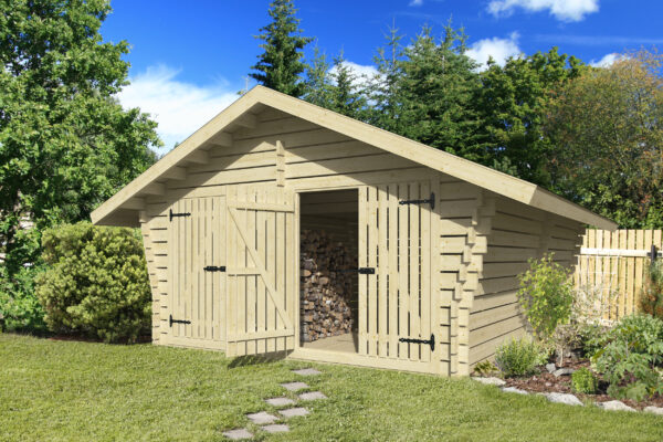 Hirsilato DAISY 20m2 rakomalli, vinot sivu- seinät - Image 1