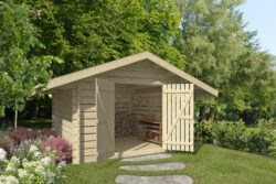 Hirsilato TOBIAS 10m2 rakomalli, suorat sivu- seinät