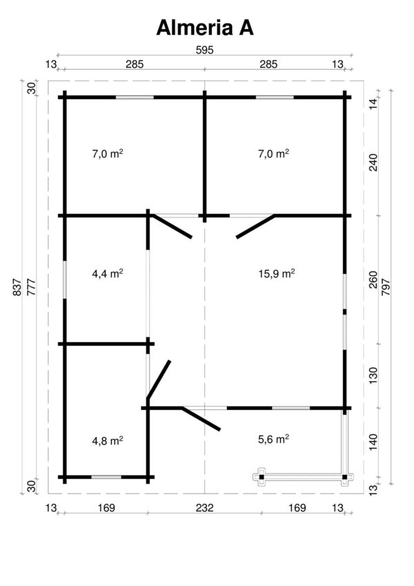 Höylähirsimökki Almeria A 45 m2 - Image 3