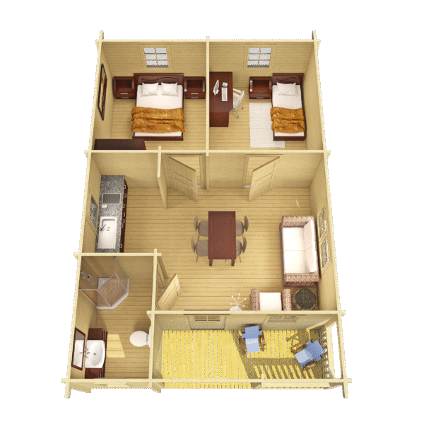 Höylähirsimökki Almeria A 45 m2 - Image 2