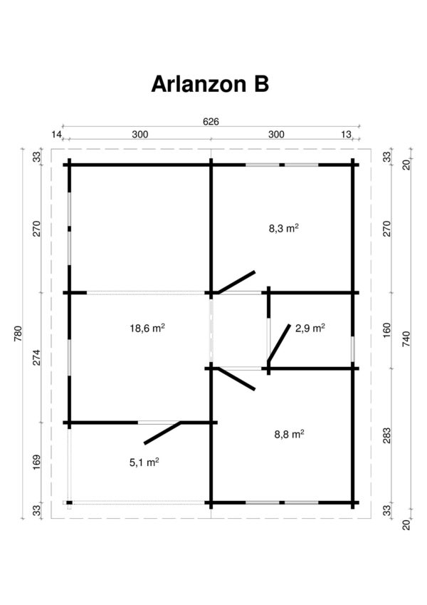 Höylähirsimökki Arlanzon B 44 m2 - Image 3