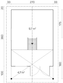 Makuuparvellinen pihamökki Bunkie, ovi ja ikkunat kaksinkertaisilla laseilla - Image 2