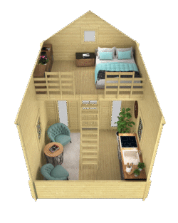 Makuuparvellinen Bunkie Alberta, ovi ja ikkunat kaksinkertaisilla laseilla - Image 3