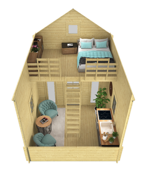 Makuuparvellinen Bunkie Alberta, ovi ja ikkunat kaksinkertaisilla laseilla - Image 3