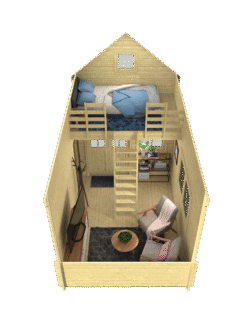 Makuuparvellinen Bunkie Hudson, ovi ja ikkunat kaksinkertaisilla laseilla - Image 3