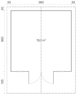 Pihamökki Camilla B, ovi ja ikkunat kaksinkertaisilla laseilla - Image 2