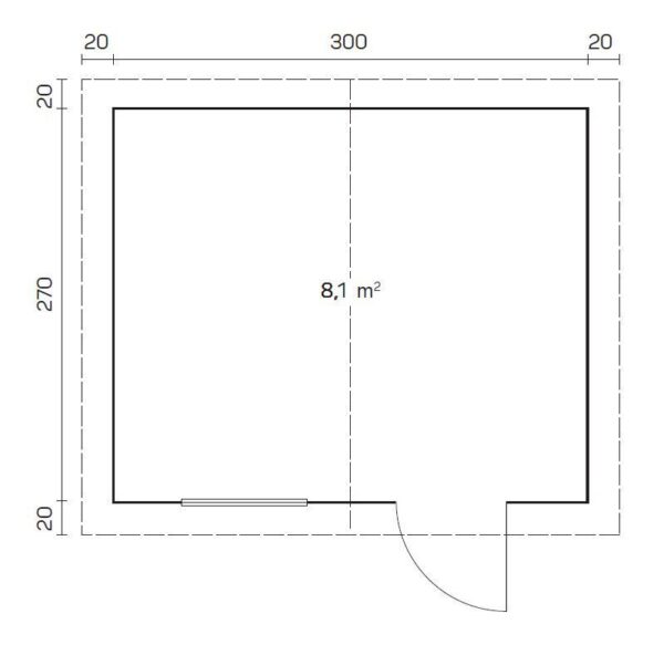 Caroline-B-plan Hirsimökki Caroline B - Image 2