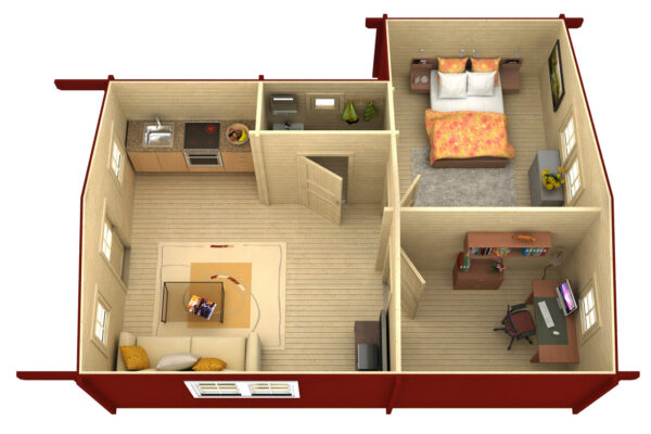 Höylähirsimökki Cervino 41 m2 - Image 2