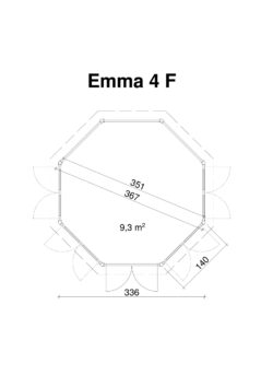 Huvimaja Emma 4F, ovi ja ikkunat kaksinkertaisilla laseilla - Image 2