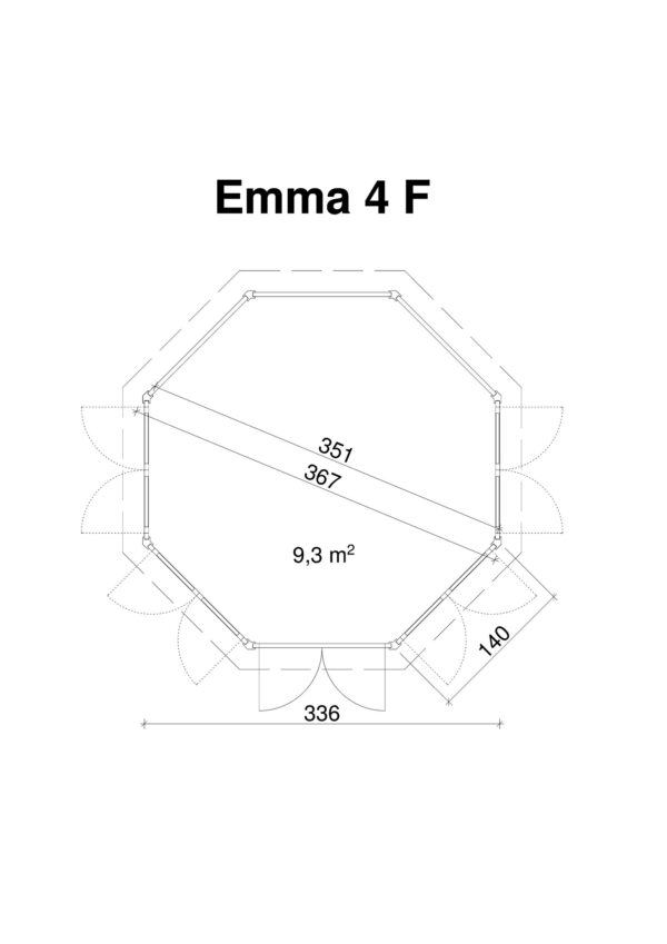 Huvimaja Emma 4F, ovi ja ikkunat kaksinkertaisilla laseilla - Image 2