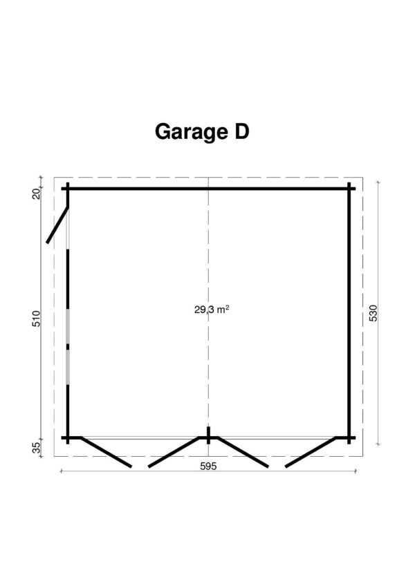 Garage-D Autotalli D kahdelle autolle, ovi- ja ikkuna tuplalasilla - Image 3