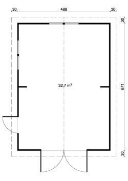 Autotalli Somero 70mm, ovi- ja ikkuna tuplalasilla - Image 2