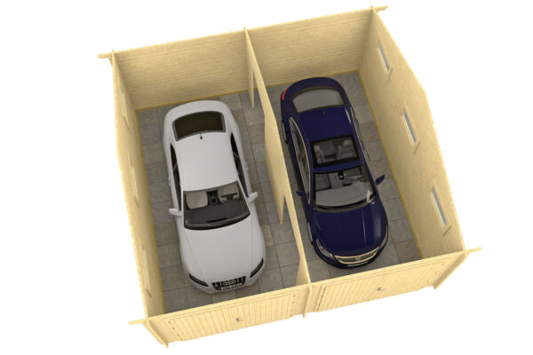 Autotalli Kotka 70mm, ikkunat tuplalasilla - Image 2