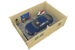 Autotalli Somero 70mm, ovi- ja ikkuna tuplalasilla - Image 3