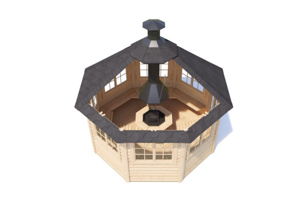 Gazebo-12-m2-HILDA-cut Huvimaja HILDA 12 m² grillillä - Image 3
