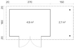 Pihamökki GLORIA A + SD150 - Image 2