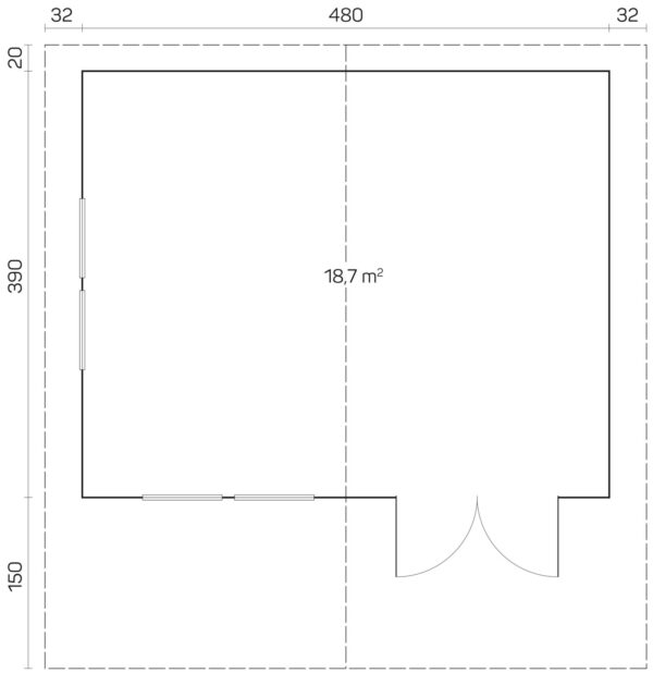 Pihamökki Göteborg B 70 mm - Image 3