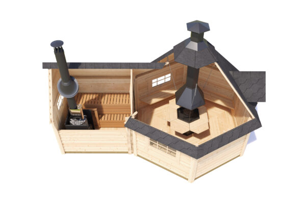 Grill-Cabin-with-Sauna-FILIP-cut Kotasauna FILIP 9m² + sauna - Image 3