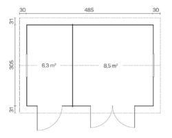 Pihavaja Karmen, ovi ja ikkunat kaksinkertaisilla laseilla - Image 2