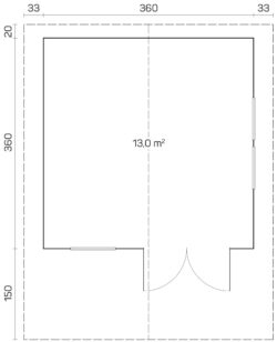 Pihamökki Malaga B 70 mm - Image 2