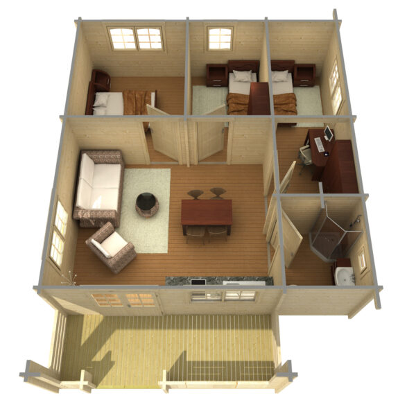 Höylähirsimökki Manzanares 66 m2 - Image 2