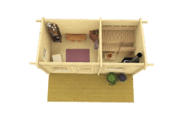 Pihasauna Moderni 15 pukuhuoneella ja etuterassilla - Image 2