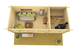 Pihasauna Moderni 26 pukuhuoneella ja etuterassilla - Image 2