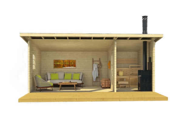 Moderni_pihasauna_26_loige Pihasauna Moderni 26 pukuhuoneella ja etuterassilla - Image 3